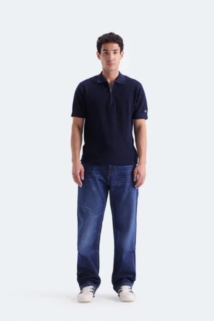 Quarter Zip-Up Polo Shirt