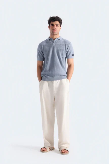 Ribbed Polo Shirt